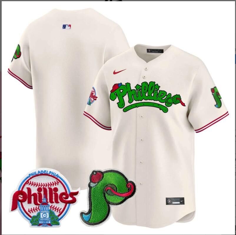 Men Philadelphia Phillies blank cream Limited 2024 MLB Nike jersey